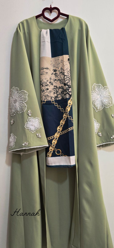 عبای جواهر دوزی و اپلیکه دوزی دریا