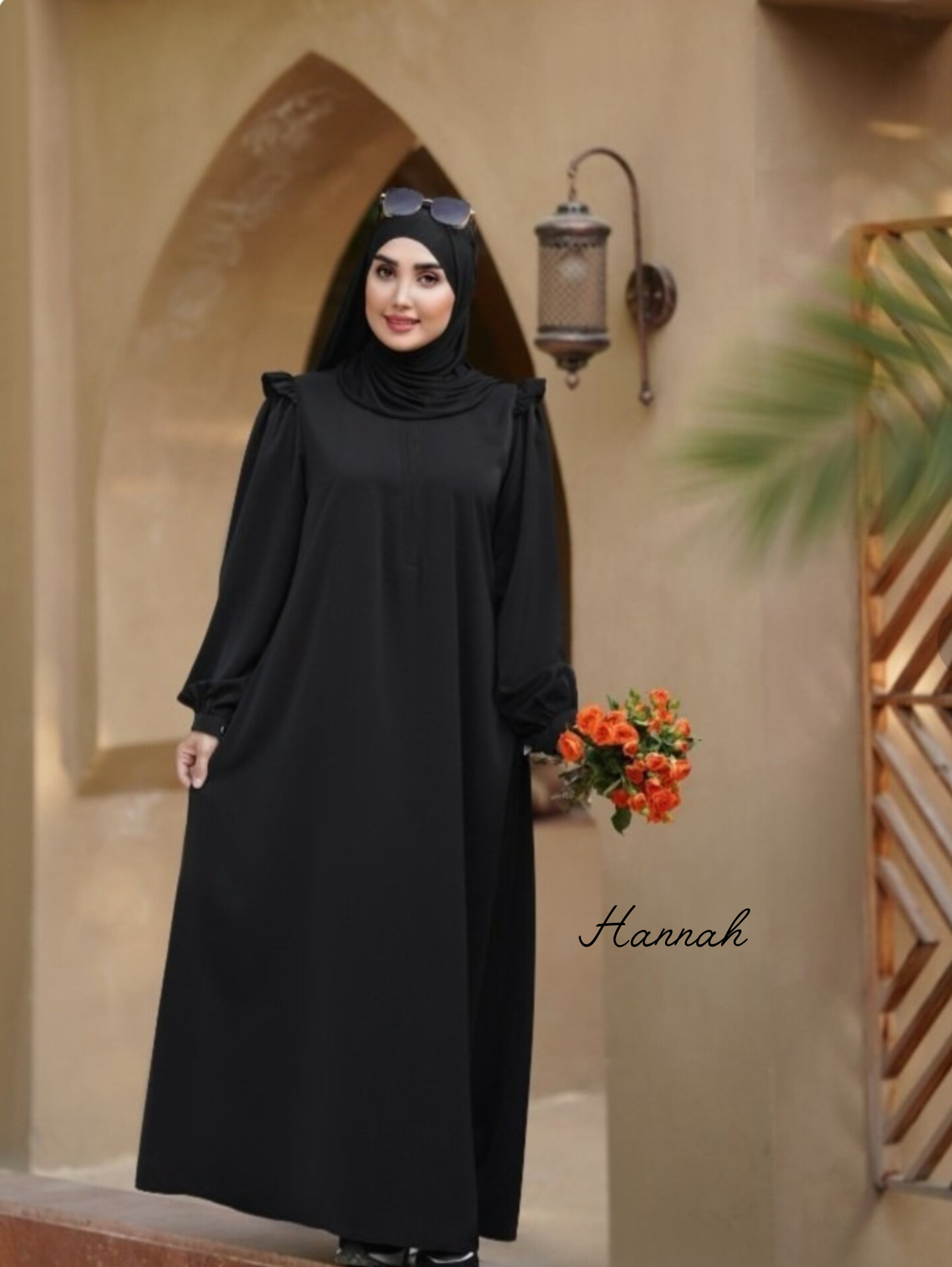 عبا سرشانه چین دار یاسمین